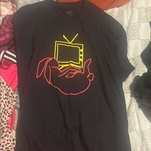 Black Graphic Long Sleeve Tee